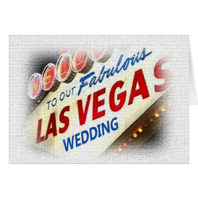 Unsere Las Vegas Wedding Card (Vorderseite (Horizontal))