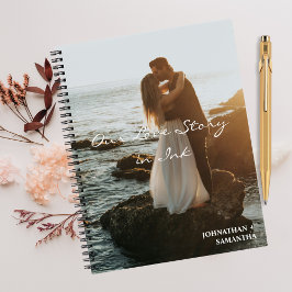 Unsere LIEBE, elegante Hochzeitfotografie, maßgesc Notizbuch