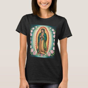 Unsere Liebe Frau De Guadalupe Sant Maria Rückseit T-Shirt