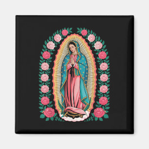 Unsere Liebe Frau De Guadalupe Sant Mary Rückseite Magnet