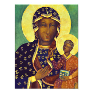Unsere Liebe Frau von Czestochowa Schwarze Madonna Fotodruck
