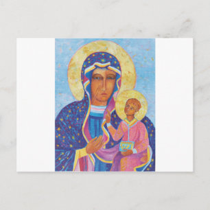 Unsere Liebe Frau von Czestochowa Schwarze Madonna Postkarte