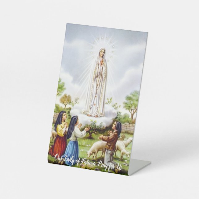 Unsere Liebe Frau von Fatima Christliches Schild (Vorderseite)