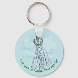 Unsere Liebe Frau von Fatima mit Monogramm Schlüsselanhänger