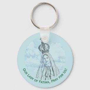 Unsere Liebe Frau von Fatima mit Monogramm Schlüsselanhänger