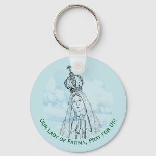 Unsere Liebe Frau von Fatima monogrammiert Schlüsselanhänger
