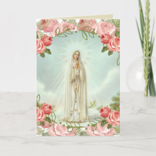 Unsere Liebe Frau von Fatima Rosa Rosen Karte