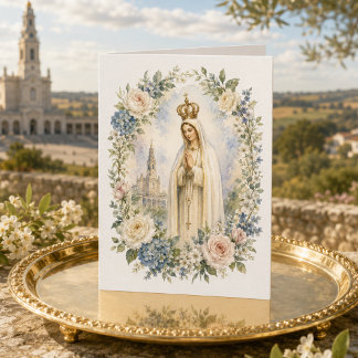 Unsere Liebe Frau von Fatima Vintage Katholische B Karte
