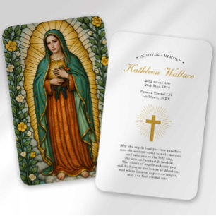 Unsere Liebe Frau von Guadalupe Beileidskarte Visitenkarte
