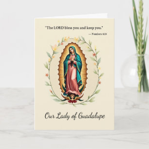 Unsere Liebe Frau von Guadalupe Gottes Frieden und Karte
