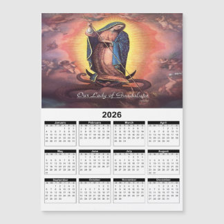 Unsere Liebe Frau von Guadalupe Rev 12 2026 Kalend Magnetkarte