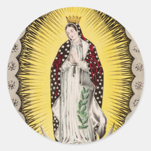 Unsere Liebe Frau von Guadalupe Runder Aufkleber