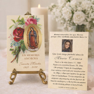 Unsere Liebe Frau von Guadalupe Spanisches Begräbn Einladung