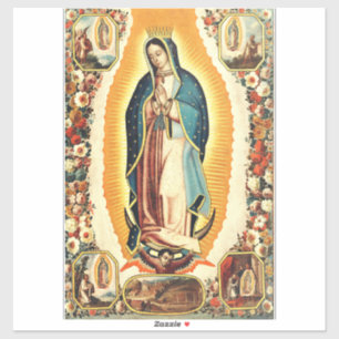 Unsere Liebe Frau von Guadalupe Strahlende Kunst Aufkleber