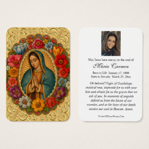 UNSERE LIEBE FRAU VON GUADALUPE TRAUERGEBETSKARTE