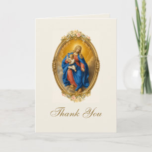 Unsere Liebe Frau von Pompei Hochzeit Dankeskarte