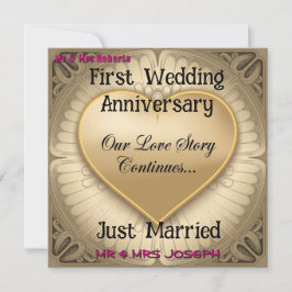 Unsere Liebe-Geschichte geht weiter Hochzeitstag Einladung