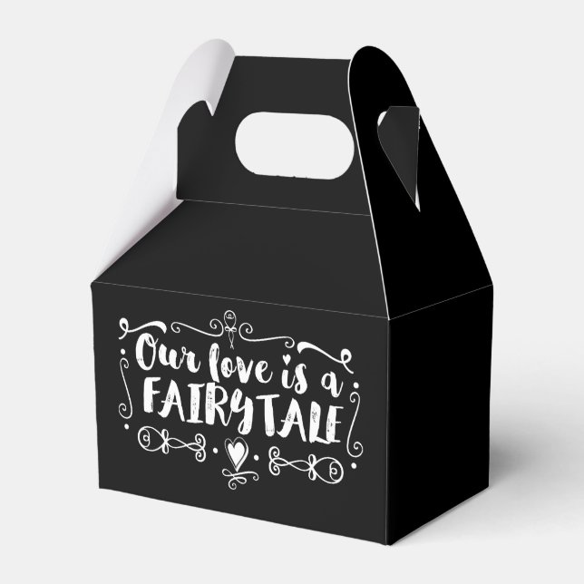 UNSERE LIEBE IST EIN FAIRE TALE Custom Wedding Gef Geschenkschachtel (Vorderseite)