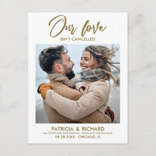 Unsere Liebe ist nicht abgesagt Hochzeitspause Postkarte