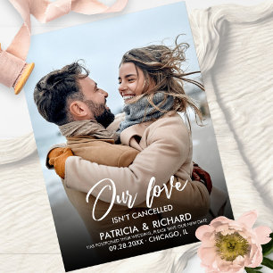 Unsere Liebe ist nicht abgesagt Hochzeitsverschieb Postkarte