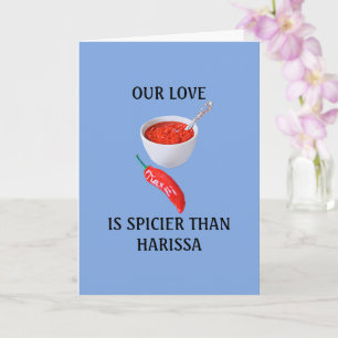 Unsere Liebe ist Spicier als Harissa Grußkarte Karte