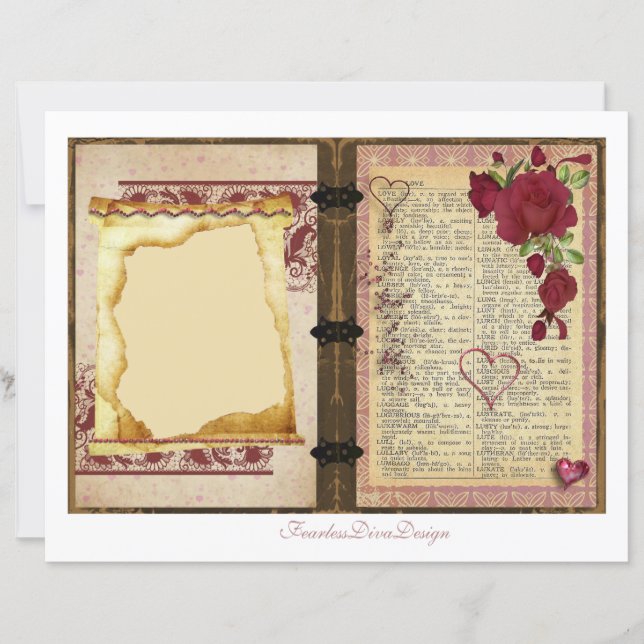 Unsere Liebe Junk Journal Seiten 19 & 20 (Vorderseite)