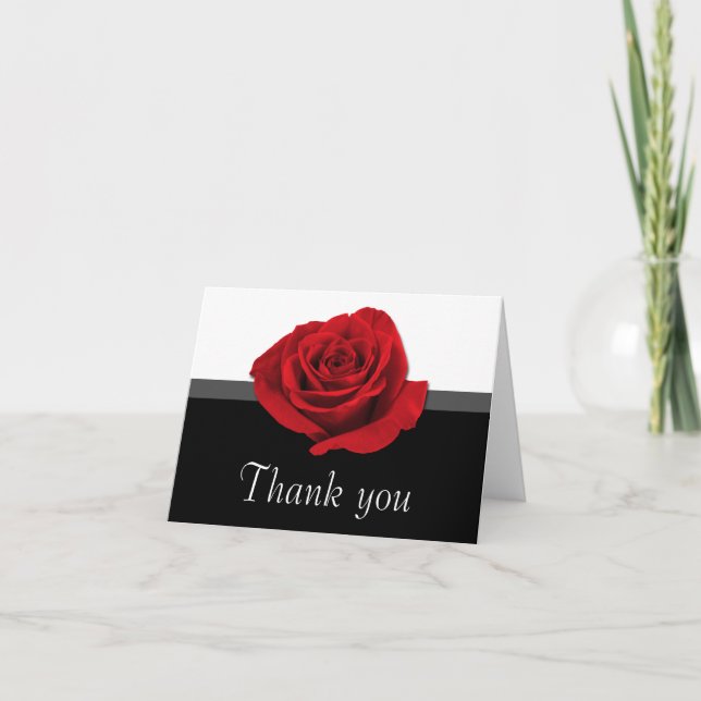 Unsere Liebe Rose ~ Dankeschön Dankeskarte (Vorderseite)