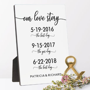 Unsere Liebe Story Special Dates Timeline Wedding  Fotoplatte