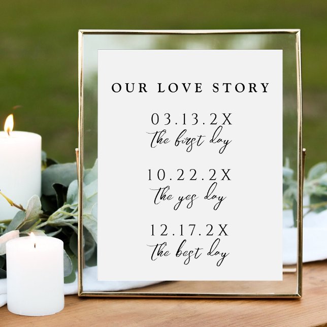 Unsere Liebe Story Special Dates Timeline Wedding  Poster (Von Creator hochgeladen)