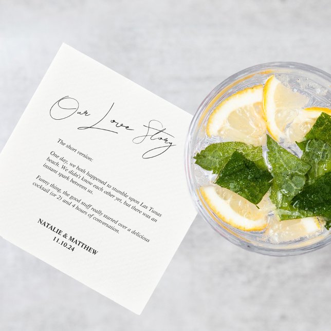 Unsere Liebe Story Wedding Napkins Serviette (Von Creator hochgeladen)