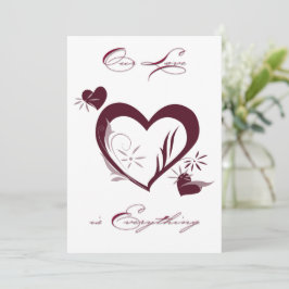 unsere Liebe Valentine Card Dankeskarte