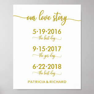 Unsere Liebesgeschichte Besondere Daten Goldene Ho Poster