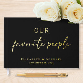 Unsere Lieblings-Leute Foto Black Wedding Gästebuch