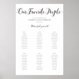 Unsere Lieblings-Leute Hochzeitskarte 6 Tische Poster