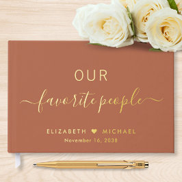 Unsere Lieblings-Leute Terracotta Hochzeit Gästebuch