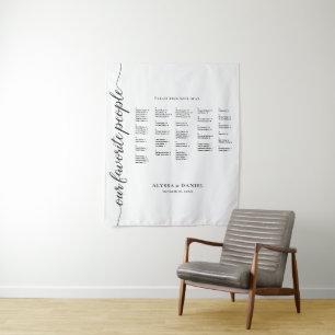 Unsere Lieblingsmenschen Hochzeit Alpha Sitzplan Wandteppich