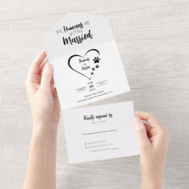 Unsere Menschen werden verheiratet Hund Foto All In One Einladung