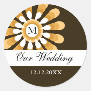 Unsere Monogramm-Sticker für Hochzeiten(9)Moderne  Runder Aufkleber