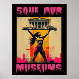 Unsere Museen Grosses Poster gerettet - Archivdruc