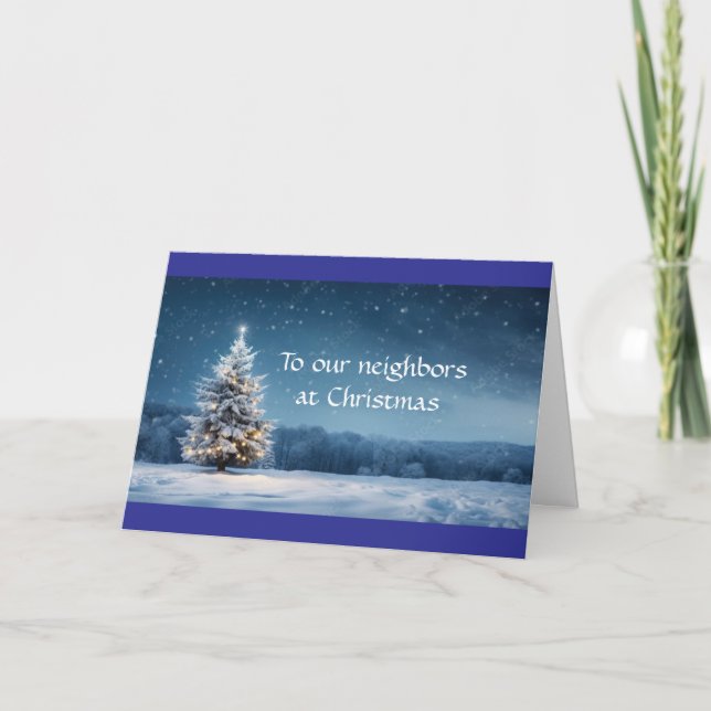 **UNSERE NACHBARN** BEI **CHRISTMAS** KARTE (Vorderseite)