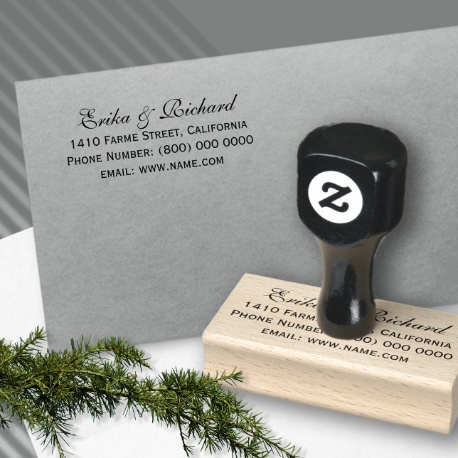 Unsere Namen Hochzeiten Rücksendeadresse Gummistempel (Von Creator hochgeladen)
