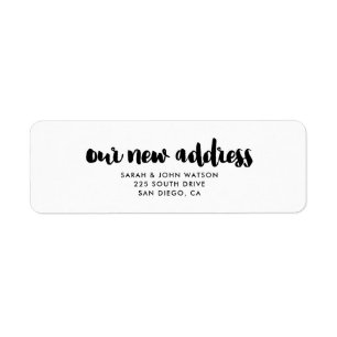 Unsere neue Adresse in bewegter Rücksendeadresse