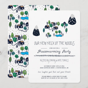 Unsere neue Neck of the Woods Einweihungsparty Einladung