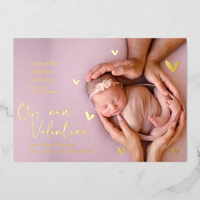 Unsere neue Valentine Gold Foil Ankündigung (Vorderseite)