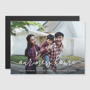 Unsere neue Zuhause  Ankündigung über einfaches Fo