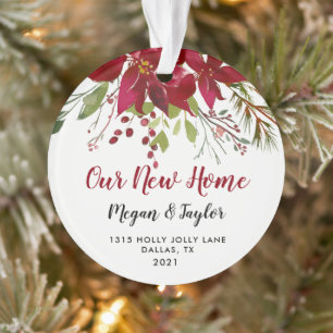 Unsere neue Zuhause Blumen-Ornament Neues Zuhaus Ornament