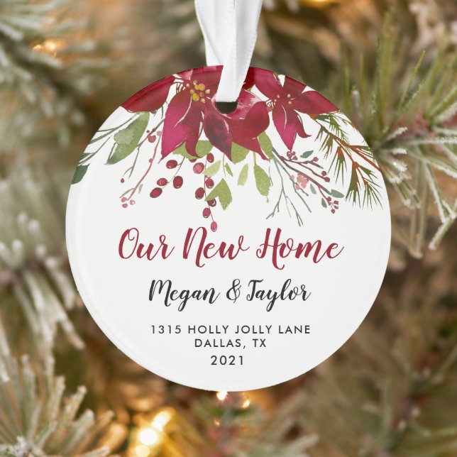 Unsere neue Zuhause Blumen-Ornament | Neues Zuhaus Ornament (Baum)