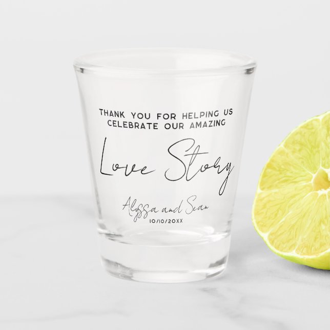 Unsere Phantastische Liebe Story Gastgeschenk Hoch Schnapsglas (Vorderseite)