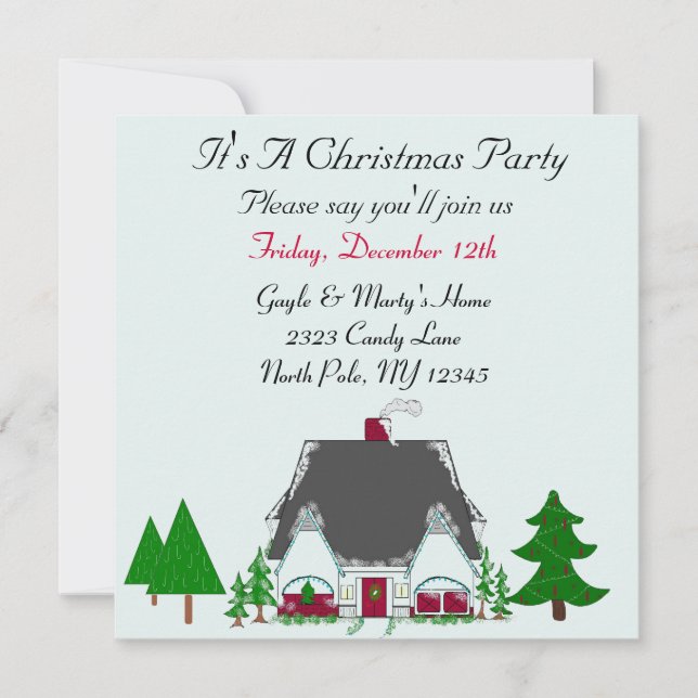 Unsere Place Weihnachten-Party Einladung (Vorderseite)