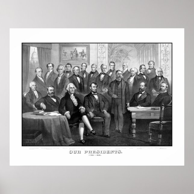 Unsere Präsidenten 1789 - 1881 Poster (Vorne)